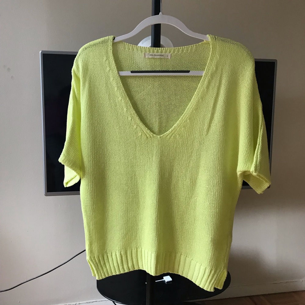 Half sleeve Neon yellow top